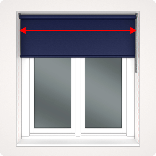 Cortinas roller instaladas dentro del vano