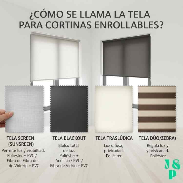 Cómo se llama la tela para cortinas enrollables