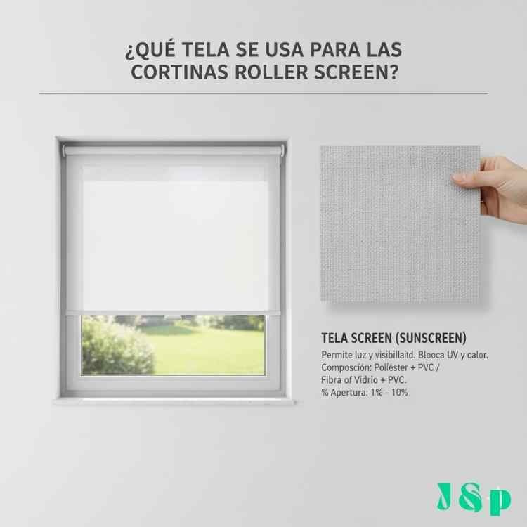 Qué tela se usa para las cortinas roller